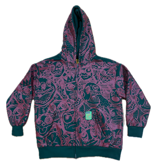 Burgundy & Forest Green Hoodie (Limited)